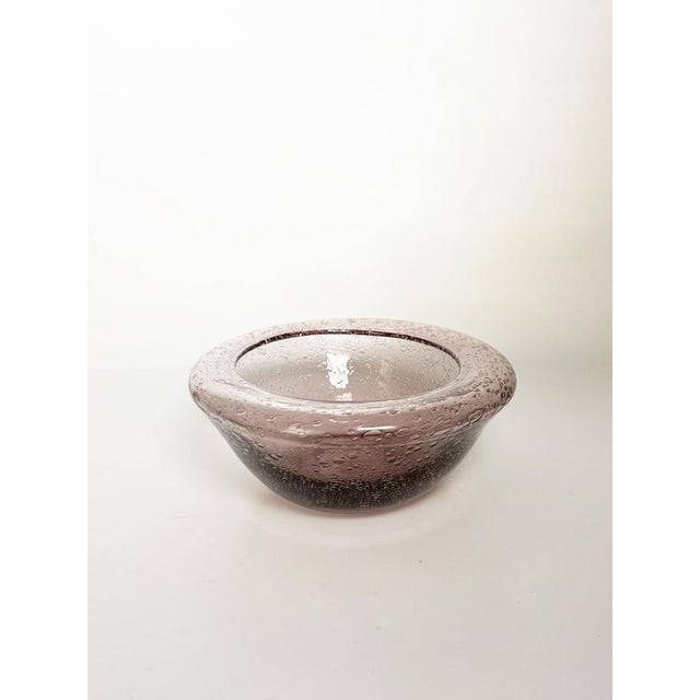 Decorative French glass bowl crafted in Biot during the 1970s. Made using the characteristic bubble glass technique, the...