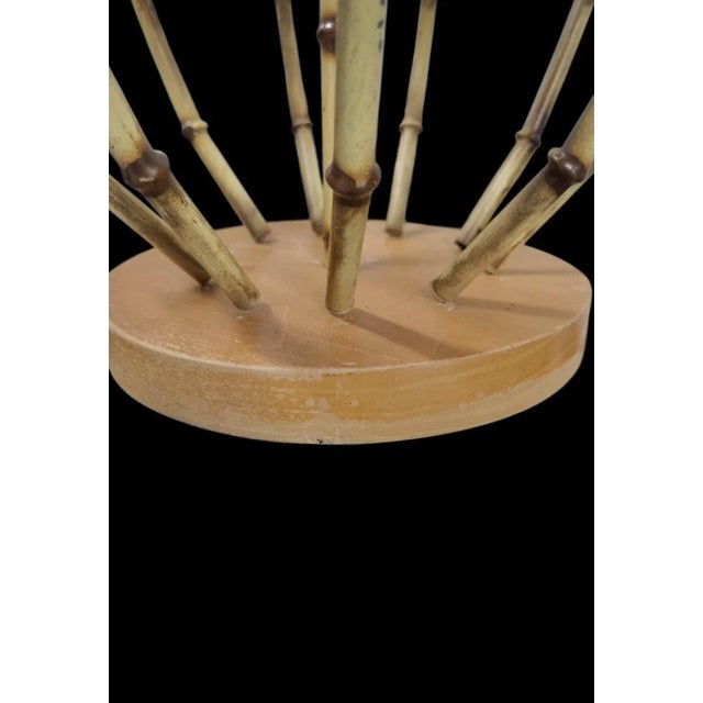 Wildwood Vintage Metal Faux Bamboo Cage Regency Style Table Lamp For Sale - Image 4 of 10