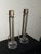 Early 20th Century Vintage Pair Art Deco Twisted Glass Column Candlestick Table Lamps For Sale - Image 5 of 11