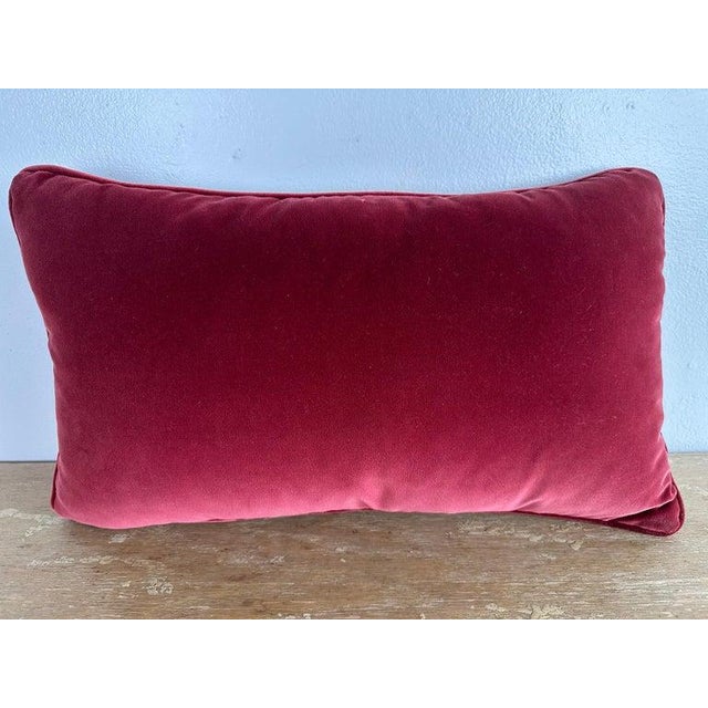 Early 21st Century Fortuny Decorative Pillow With Jeweled Velvet Back and Venetian Motif For Sale - Image 5 of 6
