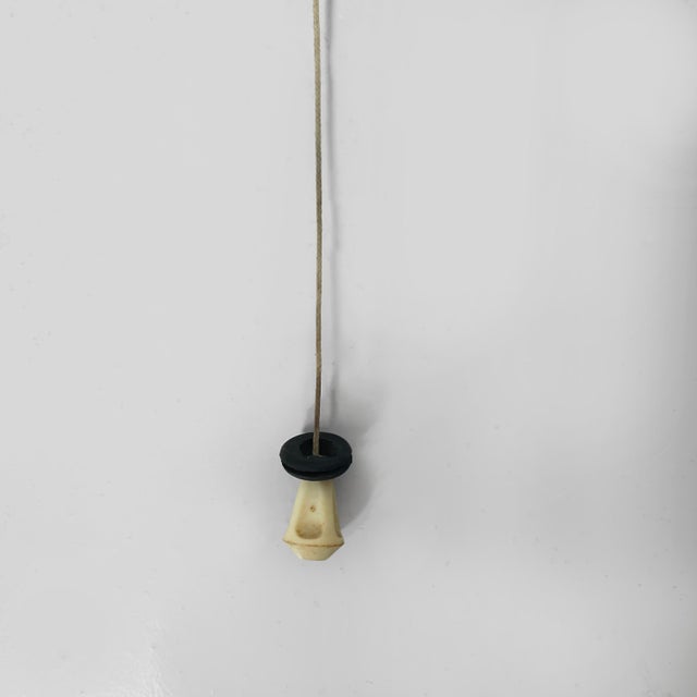 Mid-Century Modern Italian Wall Lamp in Opaline Glass and Black Bakelite, 1950s For Sale - Image 12 of 13