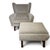 Comfortable Lounge chair and Ottoman from American designer Ted Boerner. The Scoop chair has a graceful sloping form, back...