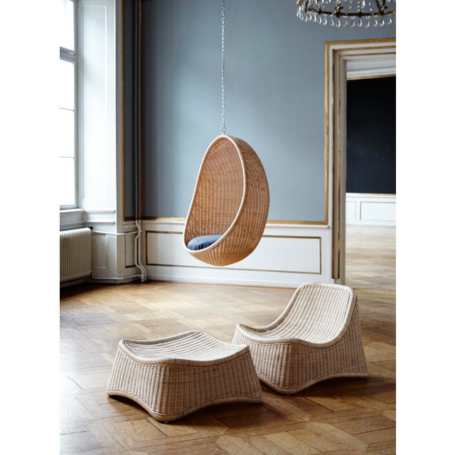 Nanna Ditzel Hanging Egg Chair Natural Sunbrella Sailcloth Shade