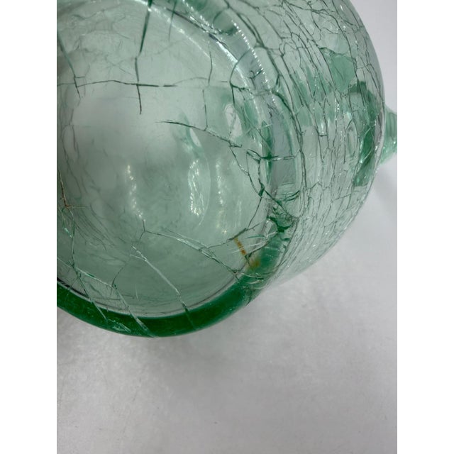 Glass Carafe with Crackle Glass Look For Sale - Image 9 of 16