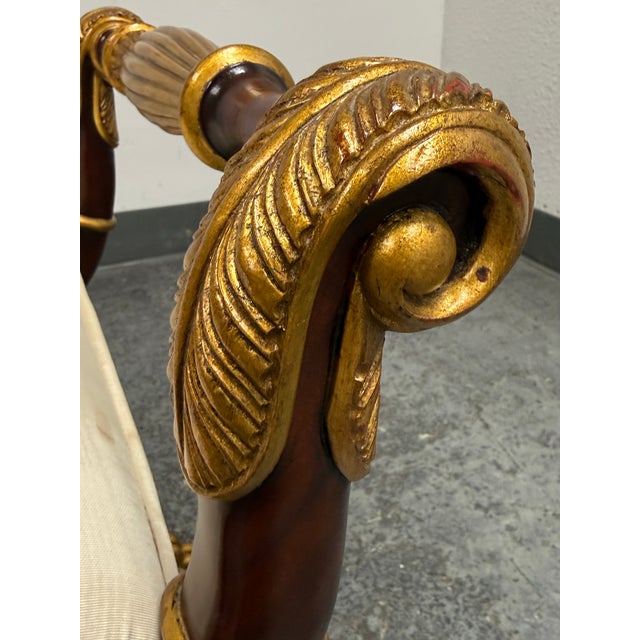 Wood Maitland-Smith Neoclassical Curule Bench For Sale - Image 7 of 12