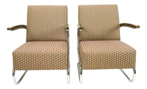 Set of Bauhaus Cantilever Lounge Chairs in the style of Mücke Melder, 1930s