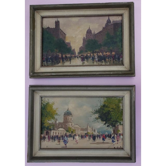 Antal Berkes, Impressionist Scenes, 1890s-1910s, Oil on Canvases, Set of 2 For Sale - Image 17 of 17
