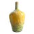 Vintage Murano-Style Yellow & Amber Confetti Art Glass Vase For Sale