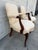 French Provincial Pair of Vintage French Provincial Upholstered Armchairs With Cabriole Legs and Carved Details For Sale - Image 3 of 12