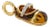 Mid 20th Century Aaron Basha 18k Yellow Gold Diamond Enamel Leopard Shoe Charm Pendant For Sale