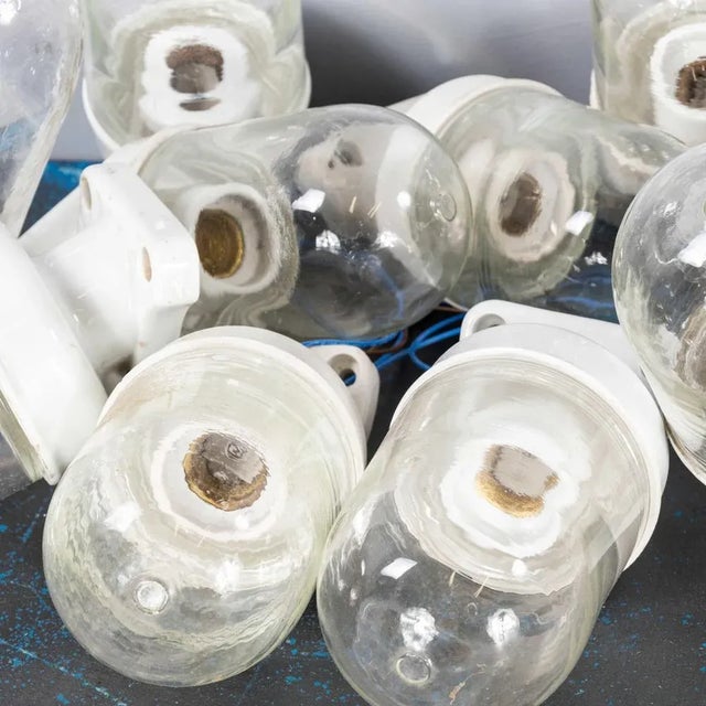 Ceramic and Glass Angled Wall Lamp For Sale - Image 11 of 14
