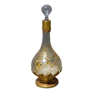 Art Nouveau Daum Nancy Acid Cut Bronze Mounted Bottle Circa 1900