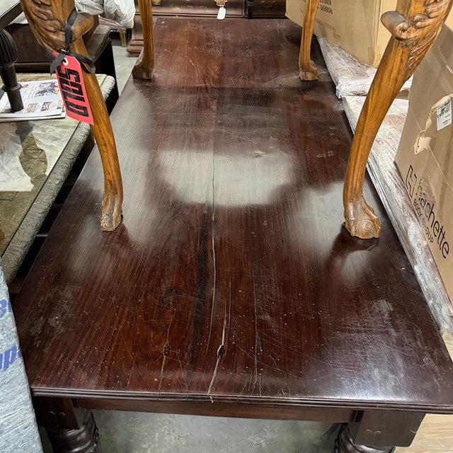 Anglo Indian Rosewood Rectangular Dining Table For Sale - Image 12 of 12