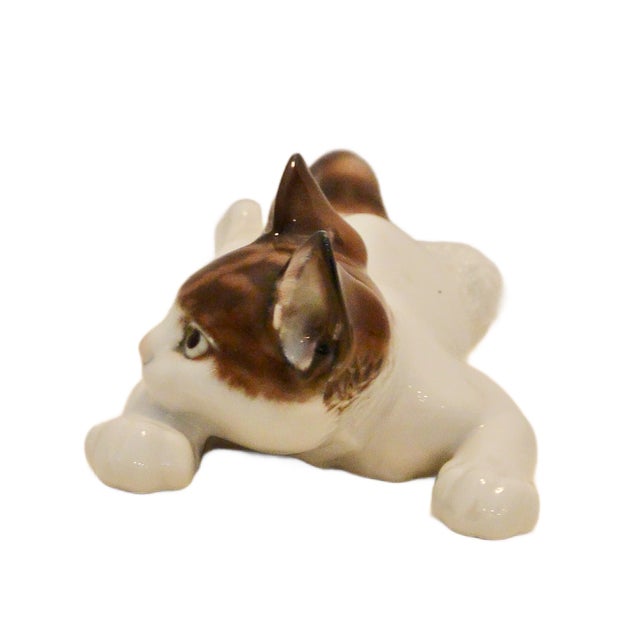 Rosenthal 1940s Rare Rosenthal Porcelain "Crawling Kitten" by Theodor Kärner For Sale - Image 4 of 9