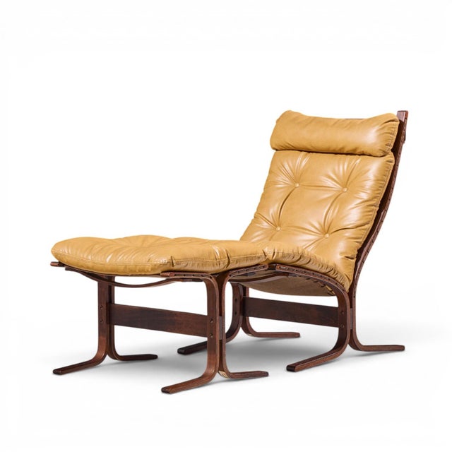 Westnofa Mid Century Norwegian Siesta Bentwood Lounge Chairs - Pair With Ottoman For Sale In Chicago - Image 6 of 13