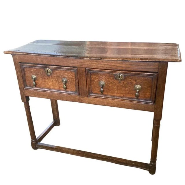 Antique George I English Oak Console Table, 1700s For Sale - Image 4 of 8