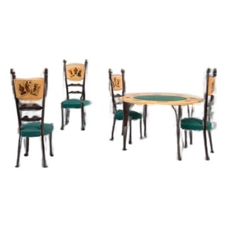 1950s Game Table Set Attributed to Aldo Tura For Sale