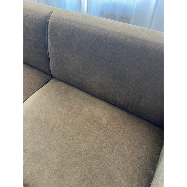 Dark Green West Elm Oliver 72" Mid-Century Modern Sofa With Performance Velvet For Sale - Image 8 of 12