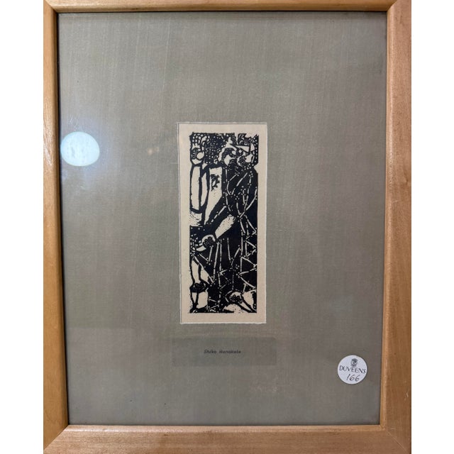 Intage 1953 Original Shiko Munakata Japanese Disciples Christ Woodblock Print For Sale - Image 10 of 10