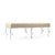 Meline Natural Linen Bench with Acrylic Legs For Sale - Image 4 of 4