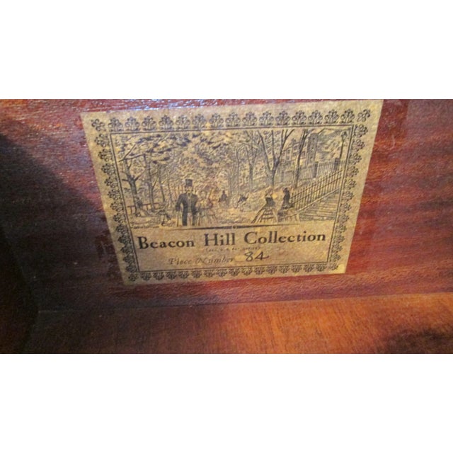 1940s Mahogany Tambour Desk Made by Beacon Hill of Boston For Sale In Portland, ME - Image 6 of 11