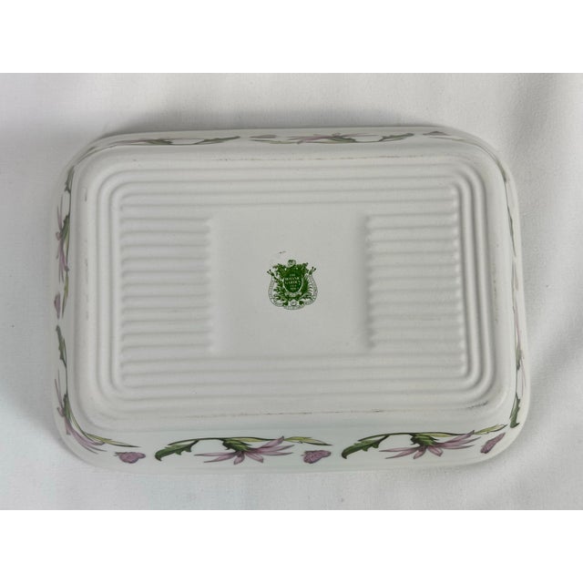 English Portmeirion Botanic Garden 1972 Small Dog Rose Rectangular Baker/Casserole Dish For Sale - Image 3 of 8
