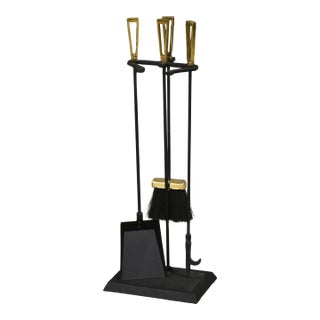 1960s Donald Deskey Fireplace Tool Set For Sale