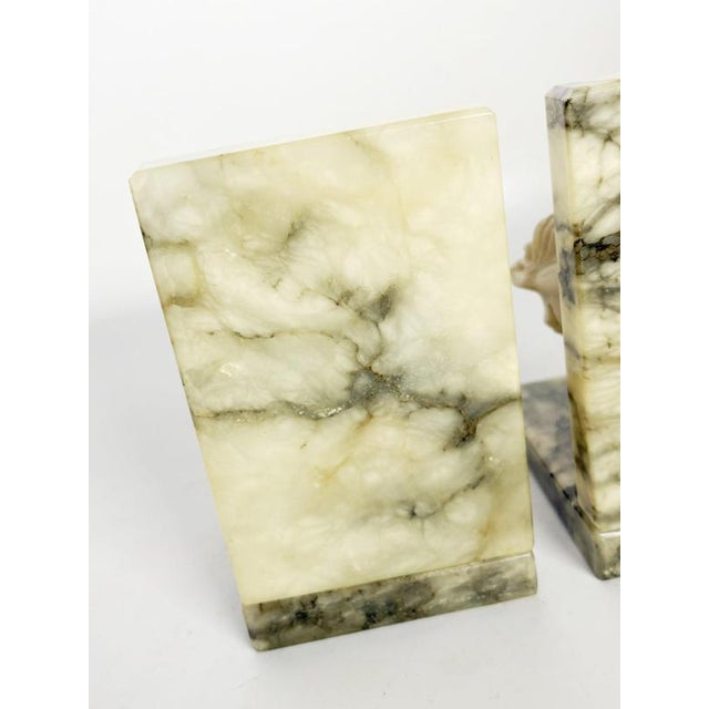 Marble Bookends with Stucco Fish Decoration, France, 1970s, Set of 2 For Sale - Image 9 of 15
