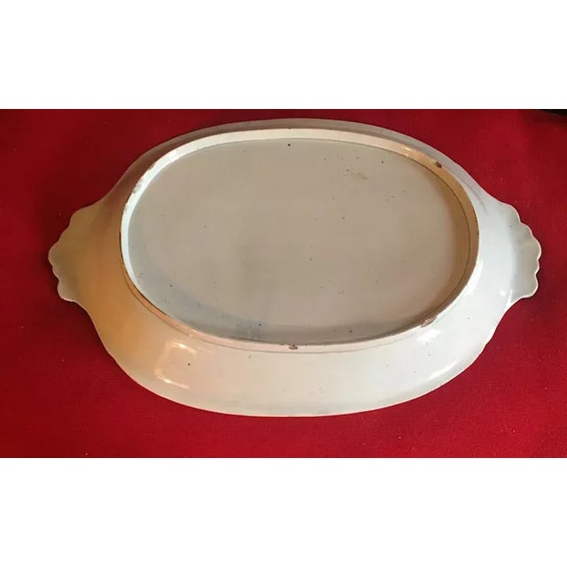 Large Antique Early 19th Century Georgian Staffordshire Pearlware Blue Platter For Sale - Image 10 of 12