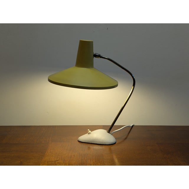 Mid Century Modern German Articulating Table Lamp Attributed Sis Leuchten For Sale - Image 12 of 13