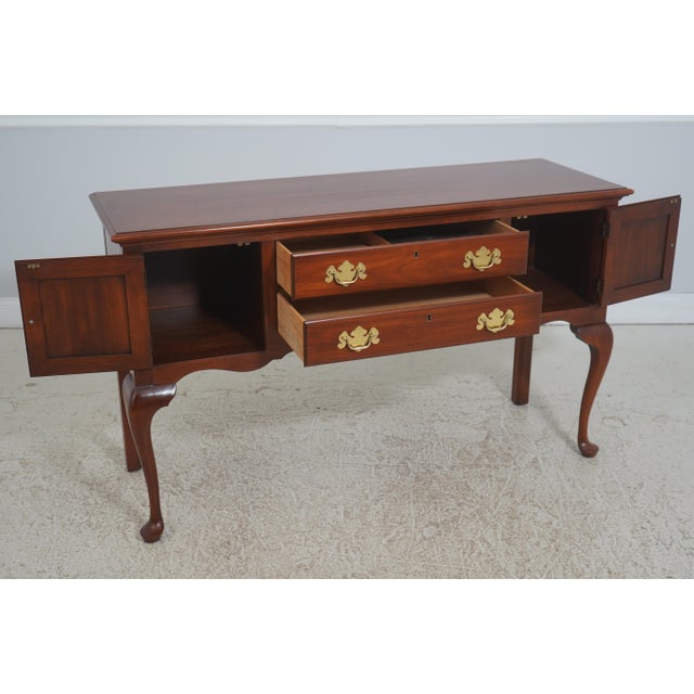 Queen Anne Henkel Harris Model 2358 Cherry Sideboard For Sale - Image 3 of 18