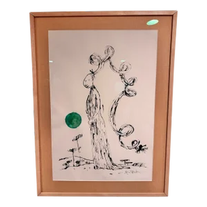 Sir Quentin Blake Original Illustration: Wayward Locks Under Coloured Suns No.1