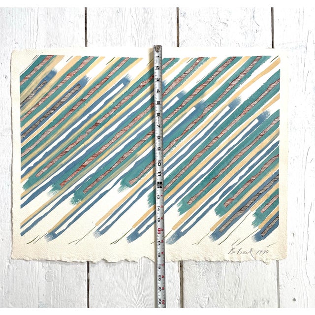1990s Barbara Beck 1990 Abstract Painting on Paper - Signed/Dated/Unframed For Sale - Image 5 of 8