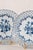 English Pair of Antique German Blue + White Reticulated Plates (C. 1905) For Sale - Image 3 of 5