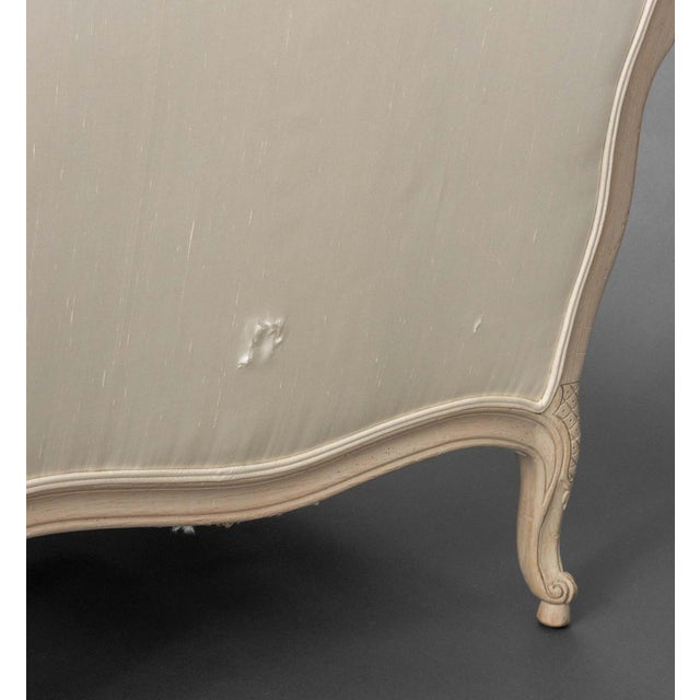 Louis XV Style White Upholstered Bergeres, Pair For Sale - Image 9 of 9