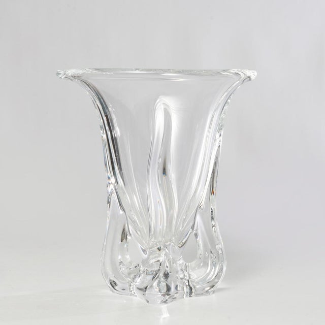 Art Vannes Mid 20th Century Vannes France Crystal Vase For Sale - Image 4 of 8