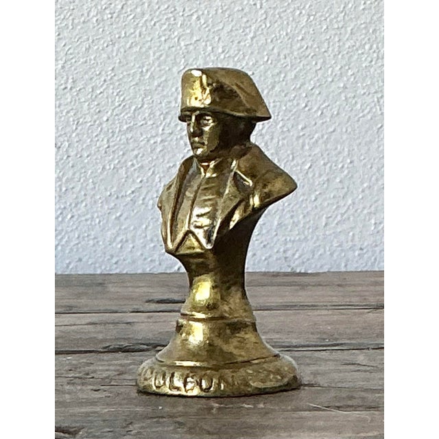 Vintage Brass Bust of Napoleon Paperweight For Sale - Image 12 of 12