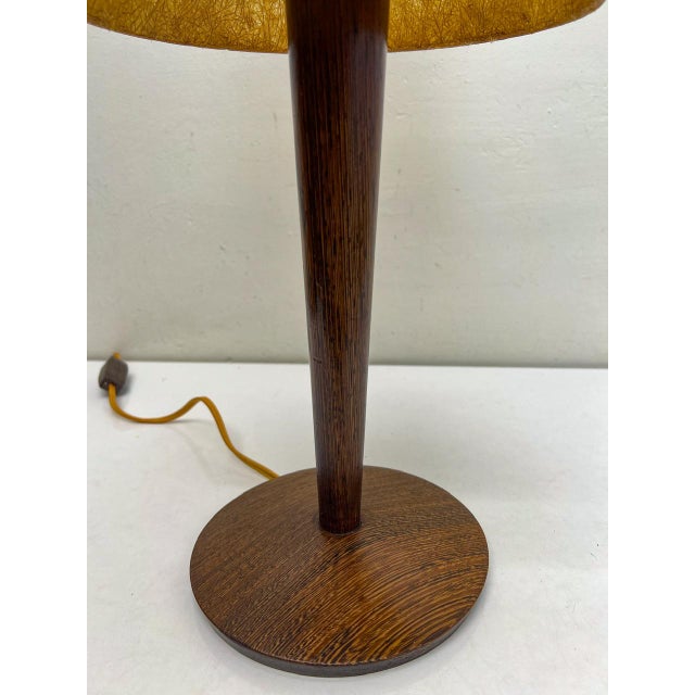 Mid-Century Wood and Fiber Table Lamp attributed to Louis Kalff for Philips, 1950s For Sale - Image 11 of 15