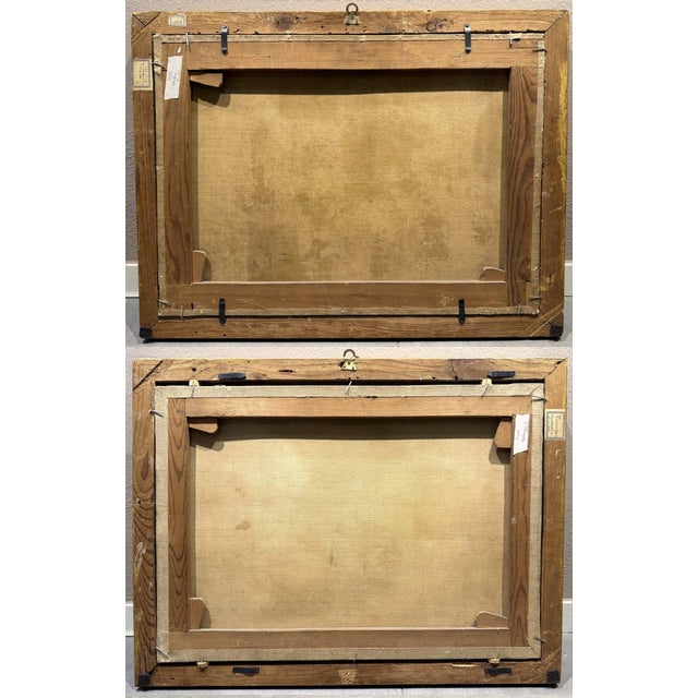 Jacques Courtois Il Borgognone, Battle Scenes, 1670, Oil on Canvases, Framed, Set of 2 For Sale - Image 15 of 16