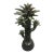 Chic Moroccan Glazed Ceramic Palm Tree Sculpture For Sale