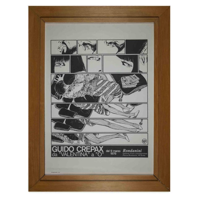 Guido Crepax, from Valentina to O, Offset Print, 1976 For Sale