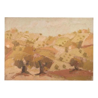 Franco Marzilli, Hills, 1970s, Oil Painting on Canvas For Sale