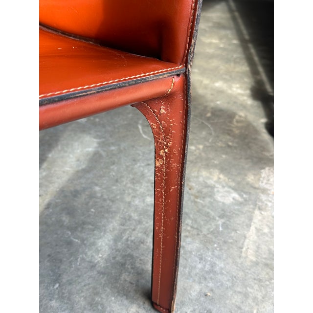 Vintage Mario Bellini for Cassina Cab Chairs, Model 412- Set of Four For Sale - Image 10 of 12