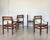 Set of 4 1970s chairs, wooden frame, seat and backrest in Vienna straw, armrests and other elements in brass
