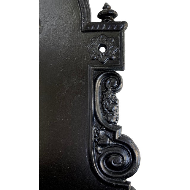 Metal Vintage Cast Aluminum Black Wall Planter For Sale - Image 7 of 10