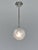 Muller frères A pair of French 1925-1935 art deco pendants in nickel plated solid brass or bronze holding ball shaped...