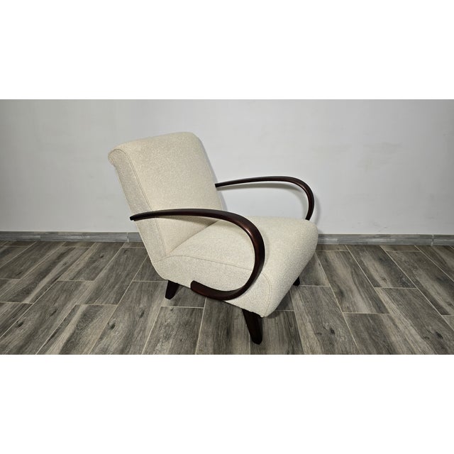 Art Deco Armchair by Jindrich Halabala, 1940s For Sale - Image 9 of 9