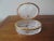 Late 20th Century Vintage Frosted Glass Hinged Jewelry Box With Gold Colored Trim For Sale - Image 9 of 11
