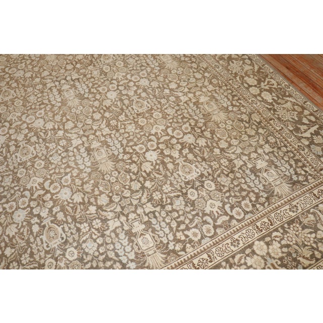 2nd quarter of the 20th century Persian meshed room-size rug in brown, taupe, and khaki tones Details rug no. 31701 size...