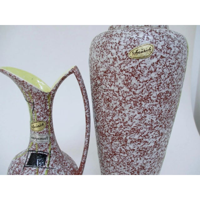 Scheurich Keramik West German Ceramic Vases, Set of 2 For Sale - Image 4 of 6